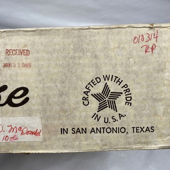 Vtg Lucchese Mens 10B Brown Ranch Hand Cowboy Boots - Picture 12 of 12